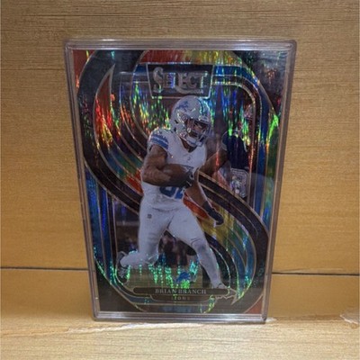 2024 Panini Select Brian Branch Premier Level Prizm Serial #129/25 Lions NFL