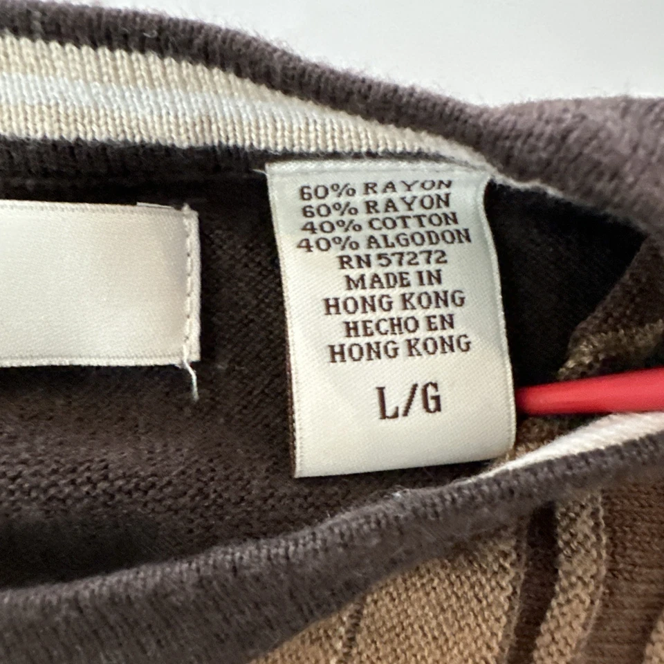 Vintage Perry Ellis Men’s Pullover Sweater Brown Size Large 70s Style  - Image 4 of 4