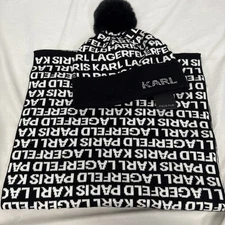 Karl Lagerfeld Paris Gift Set, 2 piece Womens Winter Scarf And Hat
