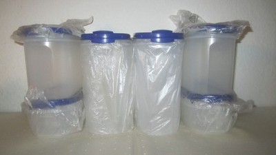 Tupperware Eidgenossen - Set,  Vorratsbehälter - Set,  blaue Deckel,  neu,  ovp