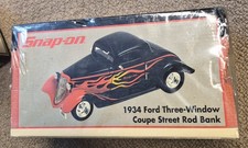 Factory Sealed 2001 Snap-On 1934 Ford Three-Window Coupe Street Rod Bank NIB