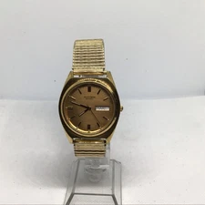 Vintage Bulova Accutron Gold‑Tone Day/Date Men’s Watch | Flex Expansion Band