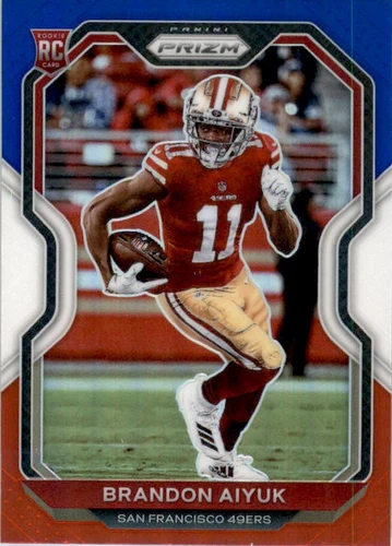 2020 Panini Prizm Prizms Red White and Blue #301 Brandon Aiyuk