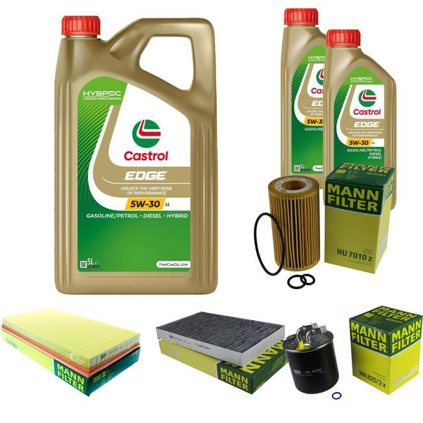 Mann Inspektionspaket 7L Castrol Titanium 5W-30 FüR Mercedes Viano W639 CDI 2.0-image