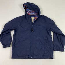 L.L.Bean Jacket Kids Large 14-16 Navy Blue Hooded Windbreaker Full Zip Youth