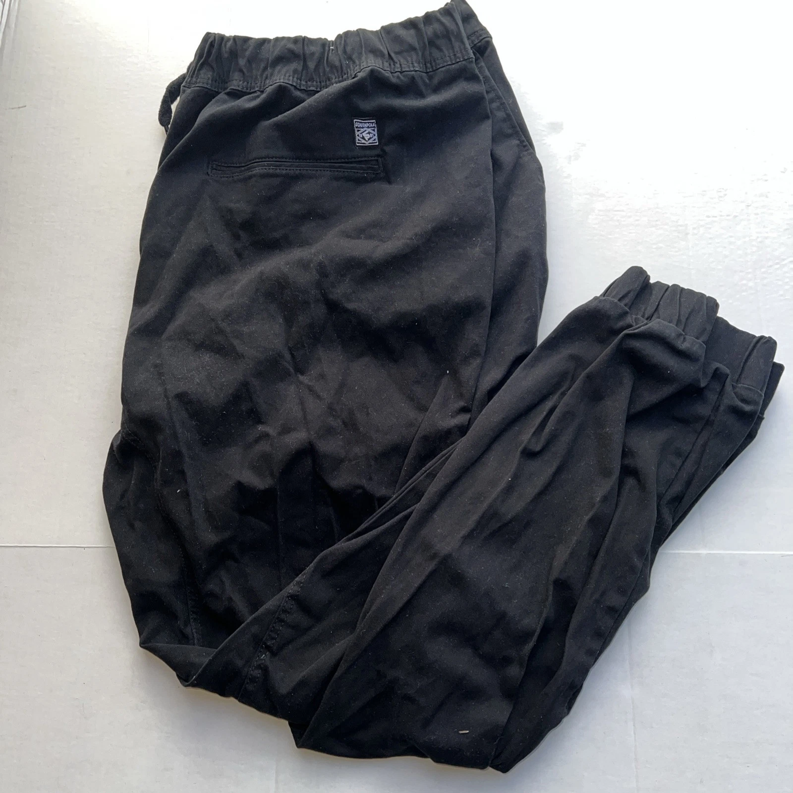Southpole Flex The Movement Jogger Pants Mens XL (38X29.5) Black Flat Front