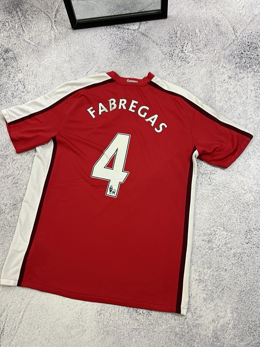アーセナル FABREGAS 4 シャツ Nike Nike Arsenal 2008/09 #4 Cecs Fabregas Soccer Jersey Football Shirt