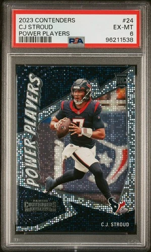 2023 PANINI CONTENDERS POWER PLAYERS CJ STROUD 24 PSA 6