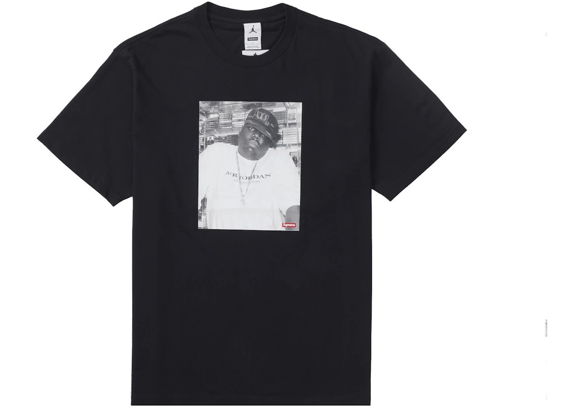 15aw Supreme Jordan NIKE tee tシャツ s ブラック Supreme x Nike Air Jordan The Notorious B.I.G. Biggie T