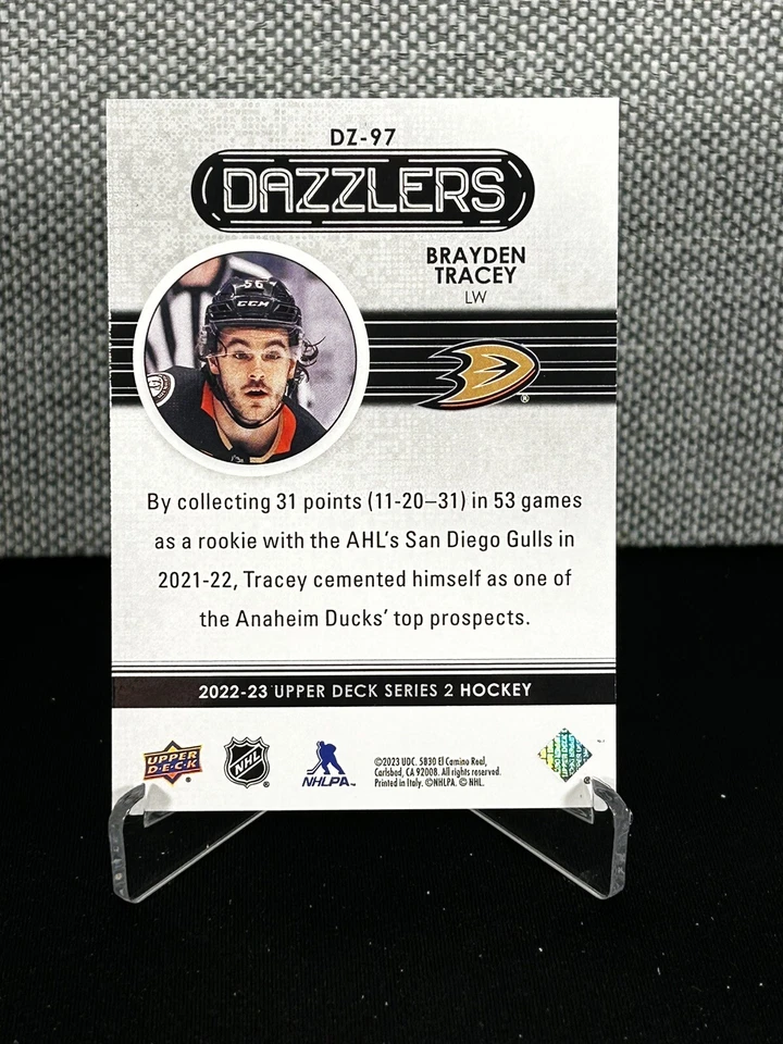 2022-23 UD Hockey Extended Series Dazzlers Green Brayden Pachal DZ-145 Knights - Image 2 of 2