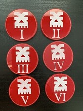 40mm 3mm Acrylic objective markers - Khorne, Chaos, Worldeaters