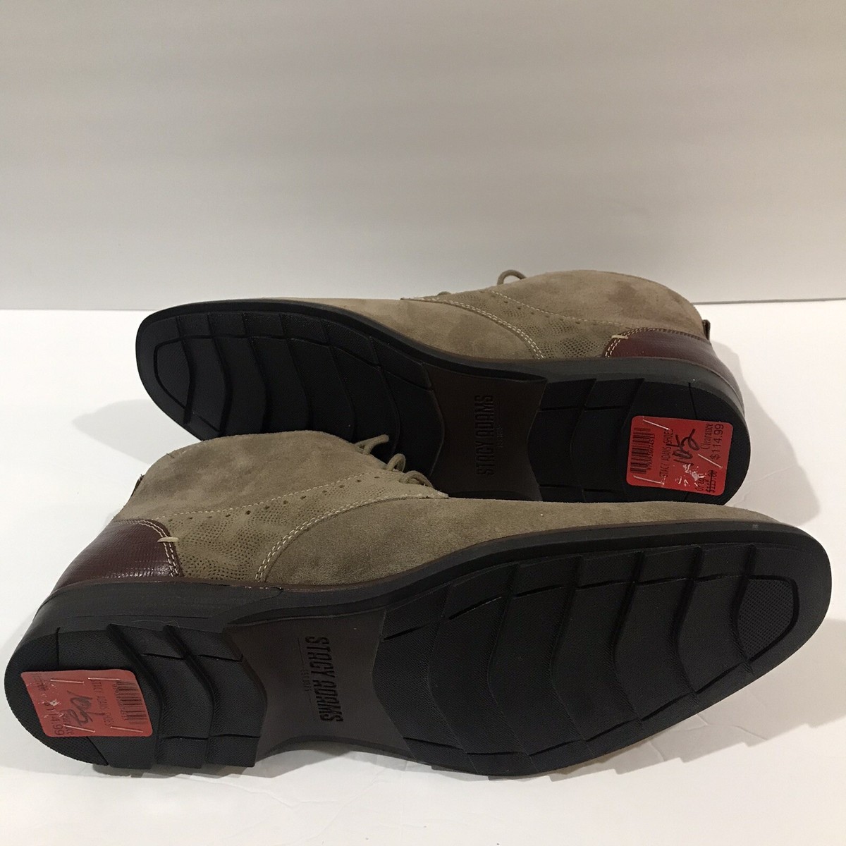 NEW Stacy Adams Kingston Suede Brown Mushroom Chukka Men display picture 2