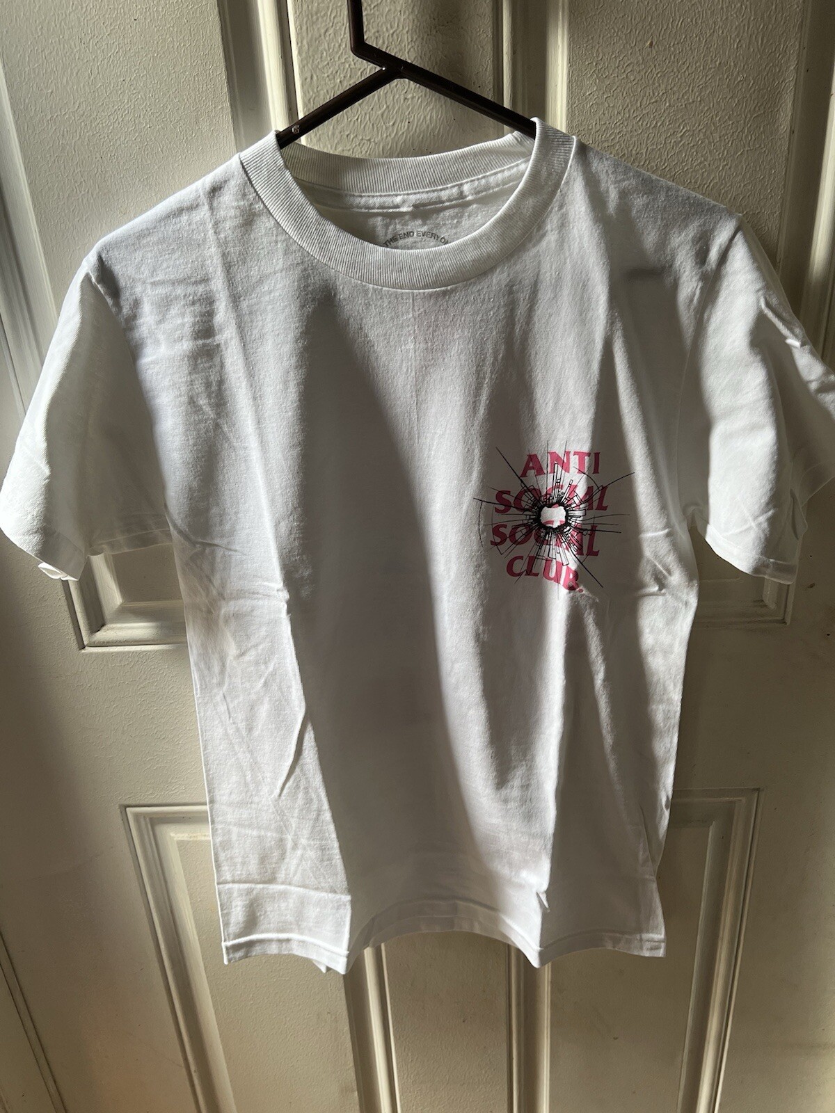 Anti Social Club Bullet t-shirt White And Pink Size S
