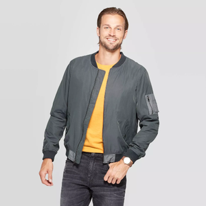 gray bomber jacket