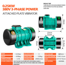 3 Phase Cement Concrete Vibration Motor 380V 220V Attached Plate Vibrator Single