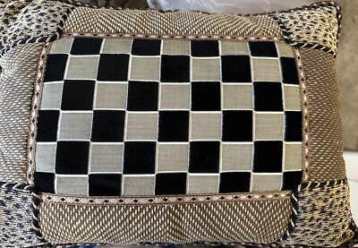 Sweet Dreams Inc Rectangle Accent Throw Pillow Tapestry Color Block Gold Black