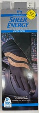 L'eggs SHEER ENERGY Unlined Black GLOVES 80s Leggs Driving Glove Vintage NEW