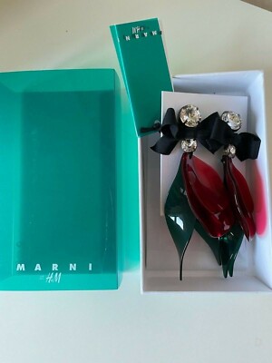 MARNI at H&M Ohrringe Statement Earrings Ohrhänger Clip in Box neu new