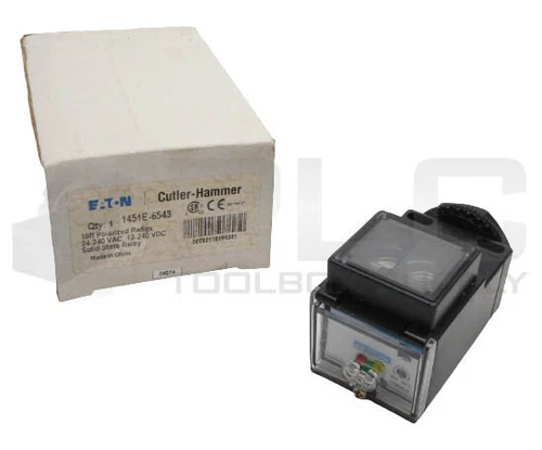 NEW CUTLER HAMMER 1451E-6543 16ft POLARIZED REFLEX 24-240VAC 12-240VDC, SS RELAY