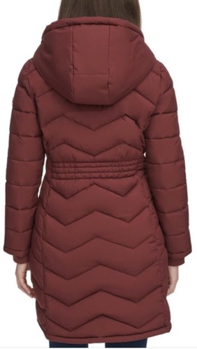 Andrew Marc Women's Walker Hooded Jacket, Burgundy, Size M, New Fast Shipping - Picture 2 of 4