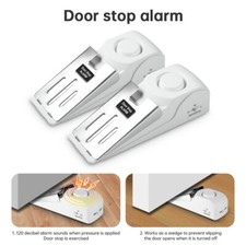 2PCS Door Stop Security Alarm Wedge Stopper Portable Home Travel Anti  Theft USA