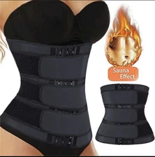 Women's Waist Trainer Corset Trimmer Belts Sauna Sweat Body Shaper Weight Loss M