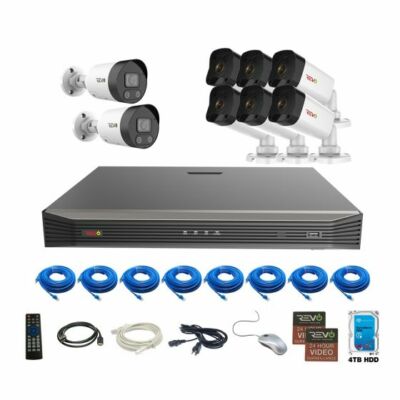 Revo 16Ch 4K Security System-3TB HDD,6 x 4K Bullet Cameras 