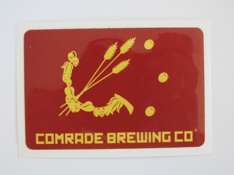 3" Beer STICKER ~ COMRADE Brewing Co ~ Denver, COLORADO Micro Brewery ~ Est 2014