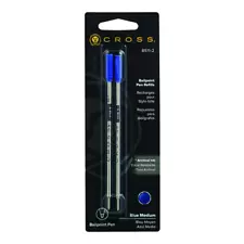 Cross Medium Tip Ball Pen Refill Pack of 2 Compatible with Cross Ball Pen Blue