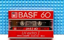 BASF  LH EXTRA  I   60  1985  USA  TYPE I    BLANK CASSETTE TAPE (1) (SEALED)