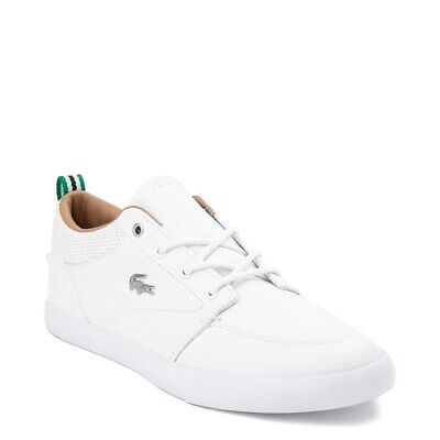 NEW Mens Lacoste Bayliss Vulc Athletic Shoe White Mono Leather | eBay