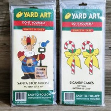 Christmas Yard Art Do It Yourself Wood Patterns Santa Stop Moose 2 Candy Canes