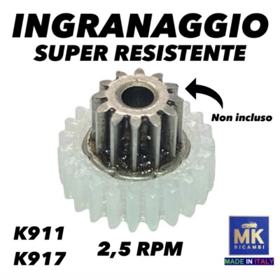 MOTORIDUTTORE PELLET KENTA 5RPM K911 INGRANAGGI IN FERRO - Foto 5