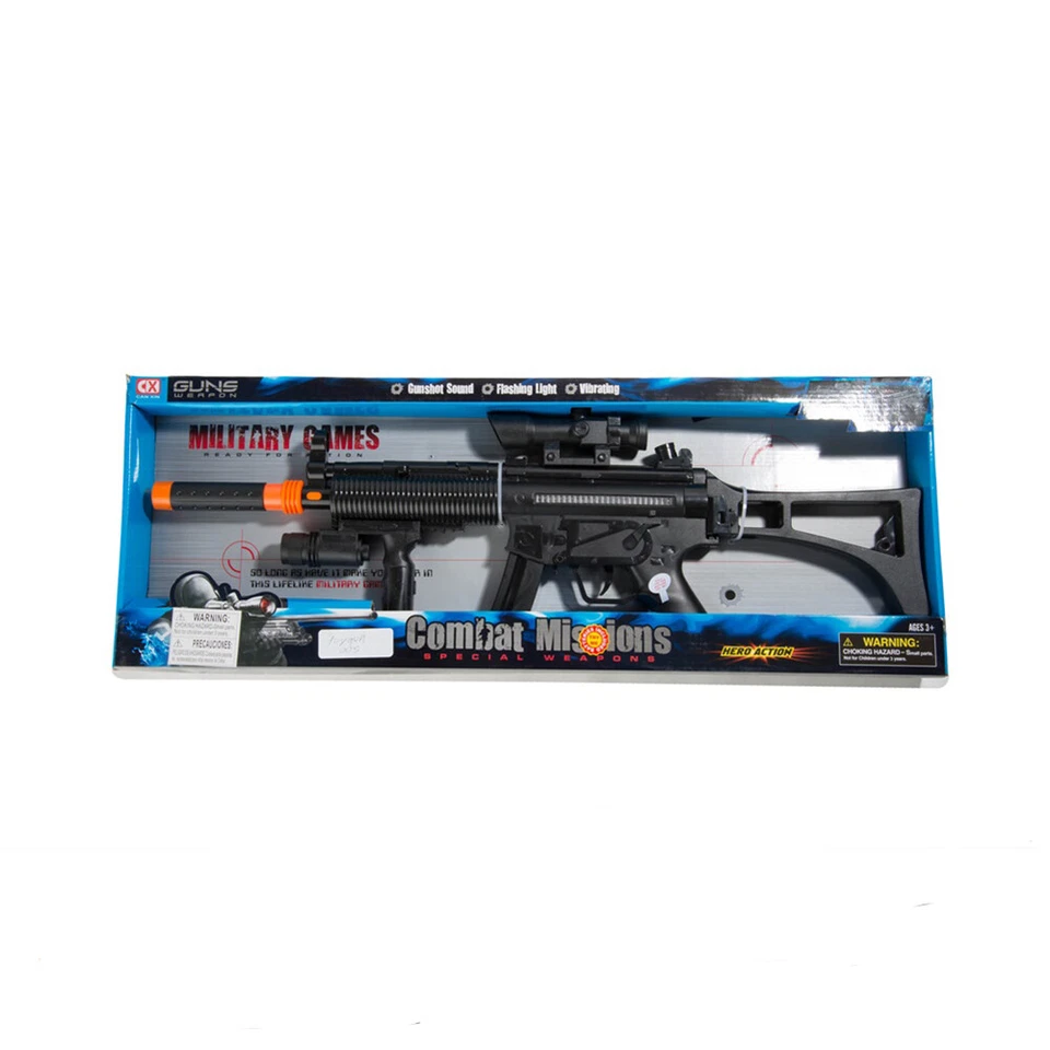 28" Super Army Force Ametralladora Rifle de Combate Niños Juguete con Luz y Vibración Foto 4 de 4