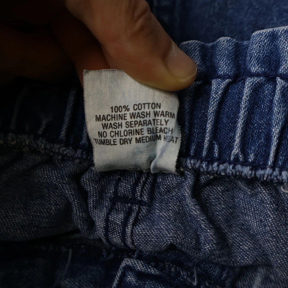 Falda midi de mezclilla azul Cherokee de colección bolsillos con botones años 90 mamá talla 8 pradera granja Foto 4 de 4