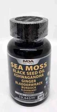 MDA Supplements Sea Moss 16-in-1 Capsules - 19.445 mg - 60 Count - Ex: 04/26