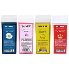 Waxness Soft Wax Cartridge - Set of 4 Cartridges Assorted (4 x 3.38 oz 100g)