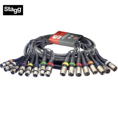 Stagg SML5/8XF8XM E 16FT 8-XLR Female to 8-XLR Male MultiCore Cable