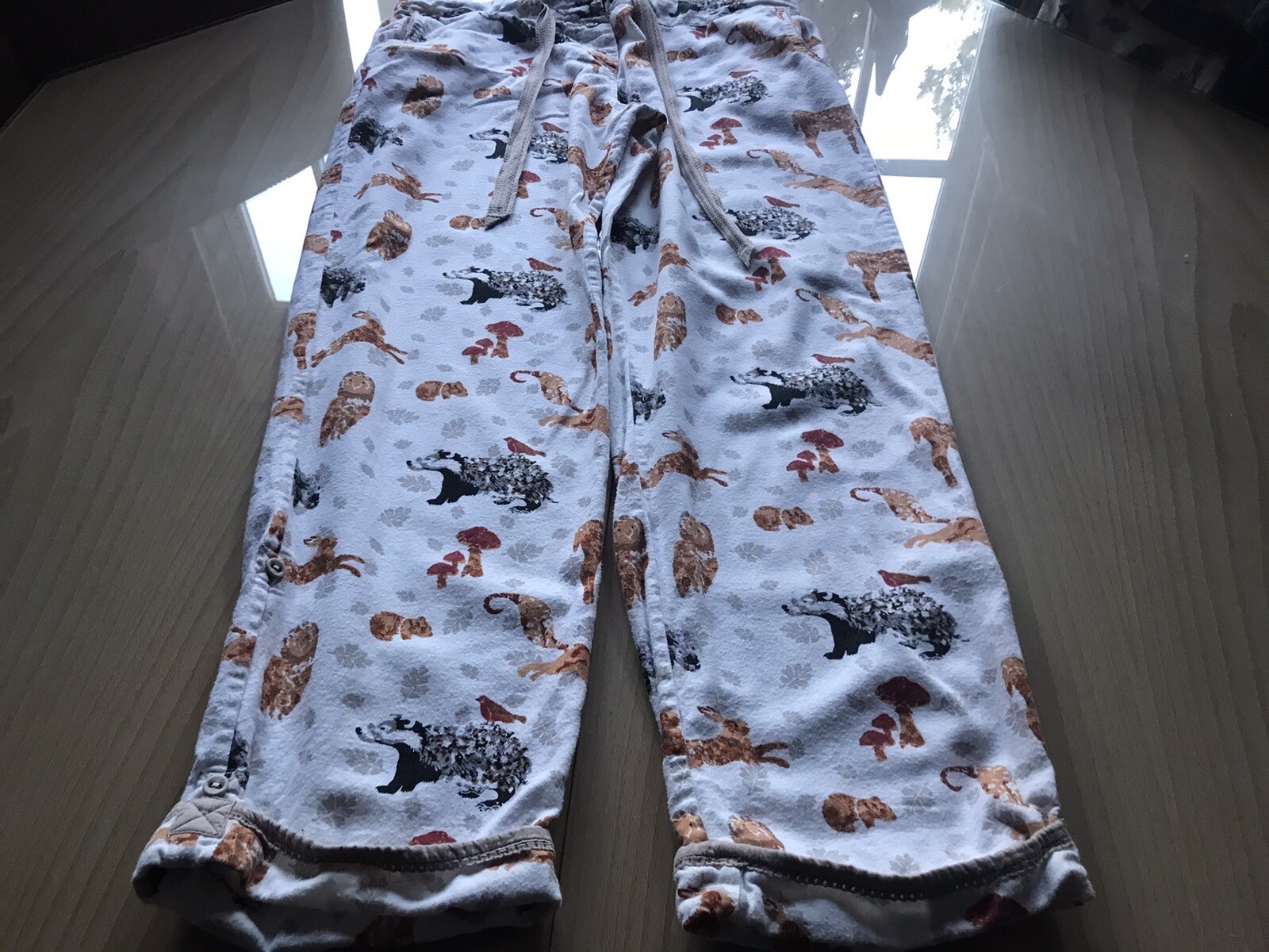 Fat Face PJ Pyjamas Bottoms Size 14 Badger, Owl, Deer, Hare Loungewear