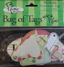 Flair Designs Bag of Tags with Flair Reversible Cardstock Family Tags 21 Tags
