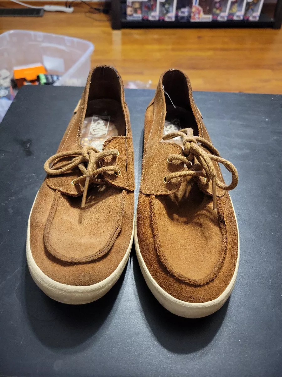 Vans shoes top brown suede