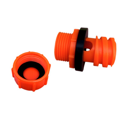 Blaze Orange Replacement Drain Plug w/ Hose Connection Coolers YETI Compatible