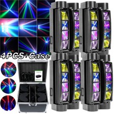 8X Spider Moving Head Stage Lighting Beam DMX Disco Party DJ Light RGBW LED Case