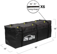 Expandable Hitch Cargo Carrier Bag 9.5 cu. ft Extends to 11.6 cu. ft Waterproof