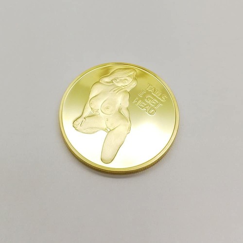 Sexy Lady Coin TAILS I GET HEAD Novelty commemorative Player Coins Token - 2 Pcs - Picture 3 of 7