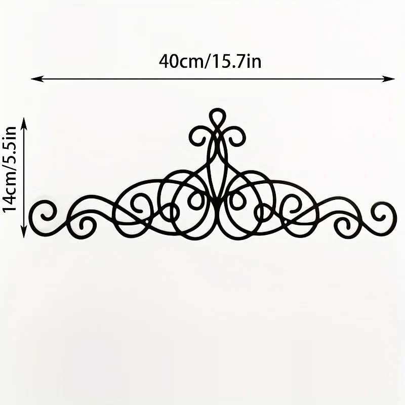 Metal Wall Decor, Metal Scroll Wall Art Decor, Rustic Iron Wall