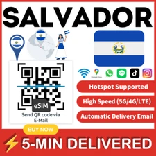 [eSIM] El Salvador eSIM e-SIM card Travel Sim card Tarjeta eSIM Dato Data only🛜