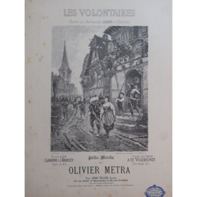 Metra Olivier Les Ärmelabzeichen Gesang Piano ca1905