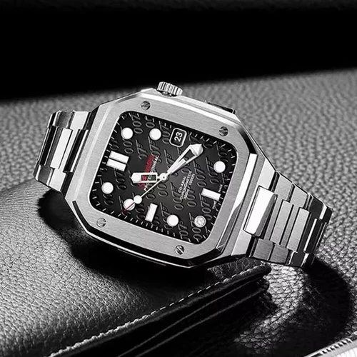AP Stainless Steel Mod Kit Case Band Fo AppleWatch 11 9 6 Strap Cover 41/45/46mm