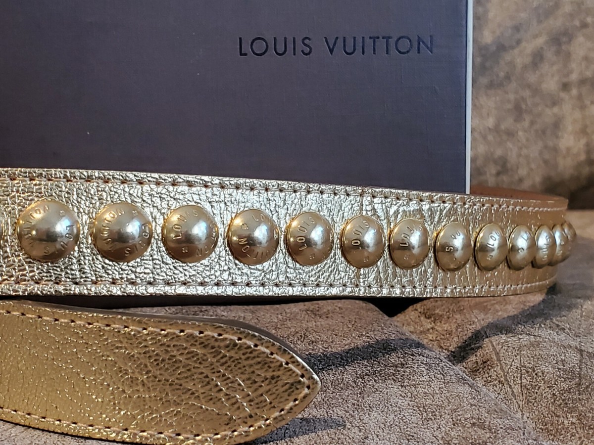 Louis Vuitton Gold Belt, Very Limited, Vintage Suhali Style 32”-36” Louis Vuitton 32 Size Belts for Women for sale | eBay main image 3